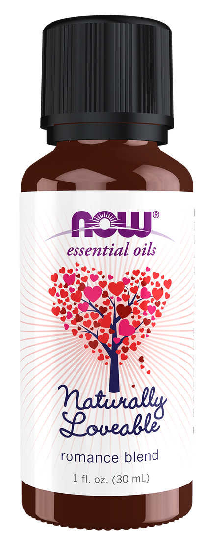 NOW Essential Oils, Naturally Loveable Oil Blend, Undiluted Blend, 1 fl. oz