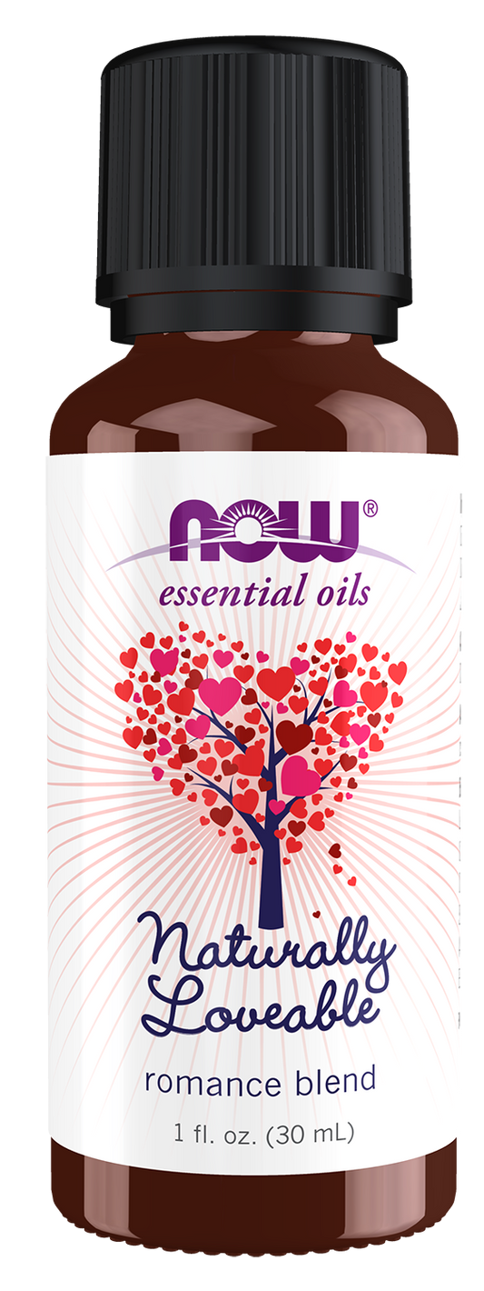 NOW Essential Oils, Naturally Loveable Oil Blend, Undiluted Blend, 1 fl. oz