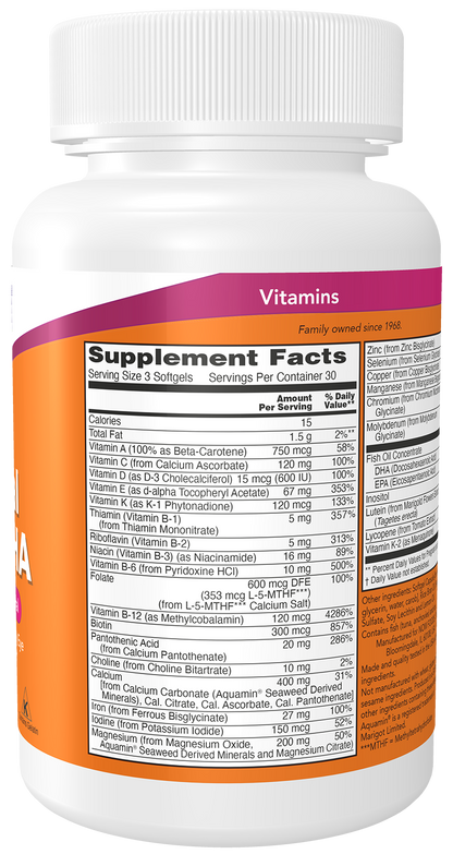 NOW Supplements, Prenatal Gels + DHA with 250 mg DHA, 90 Softgels