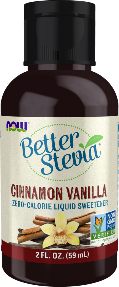 NOW BetterStevia® Cinnamon Vanilla Zero-Calorie Liquid Sweetener, 2 fl. oz.