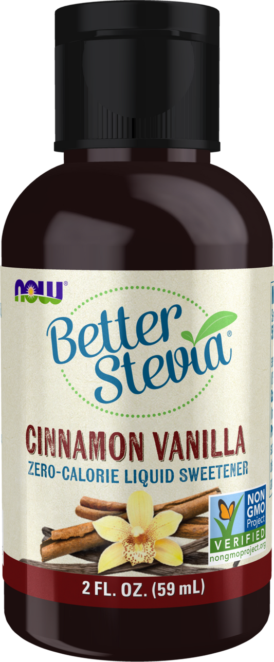 NOW BetterStevia® Cinnamon Vanilla Zero-Calorie Liquid Sweetener, 2 fl. oz.