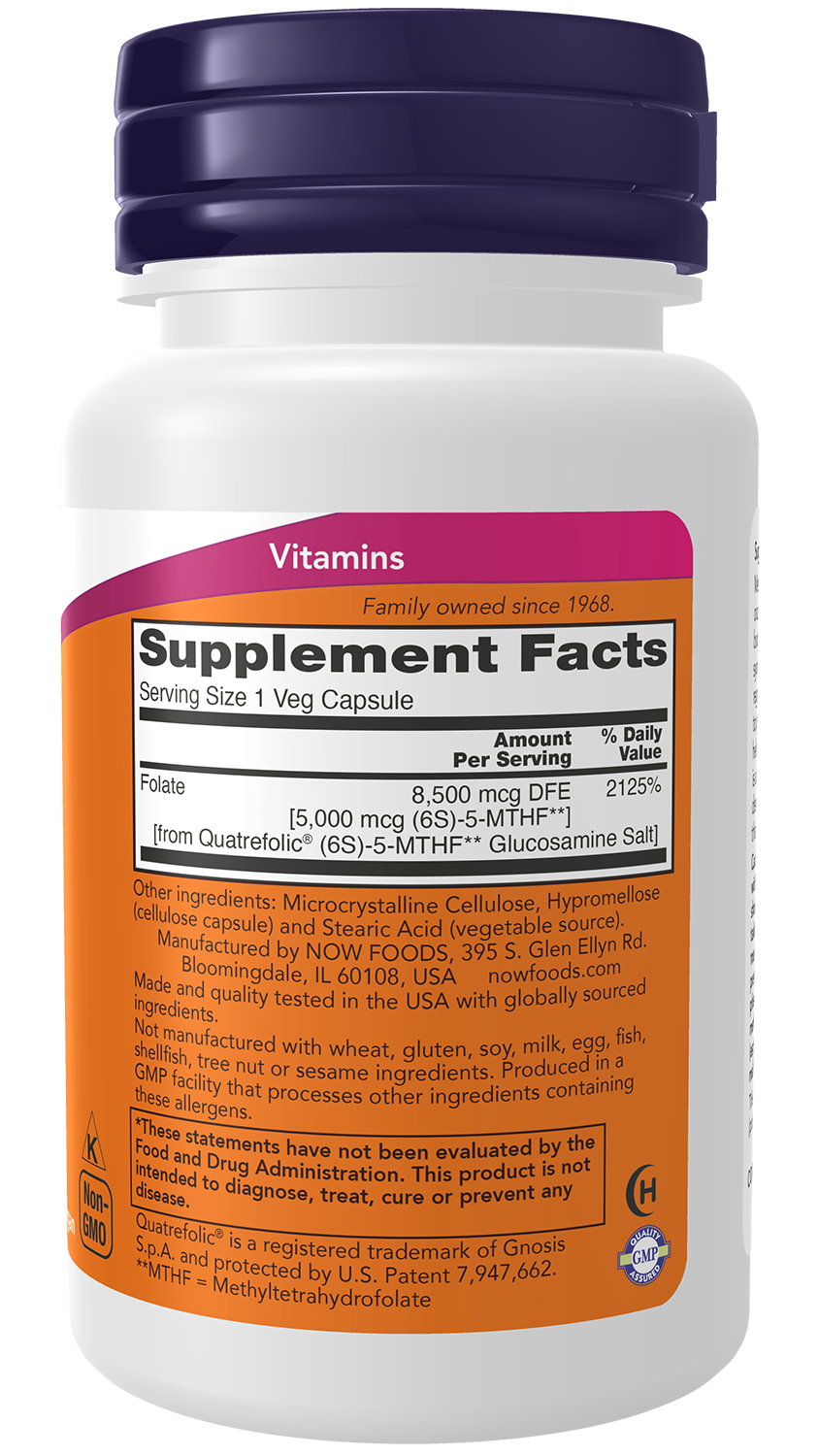 NOW Supplements, Methyl Folate 5000 mcg, 50 Veg Caps