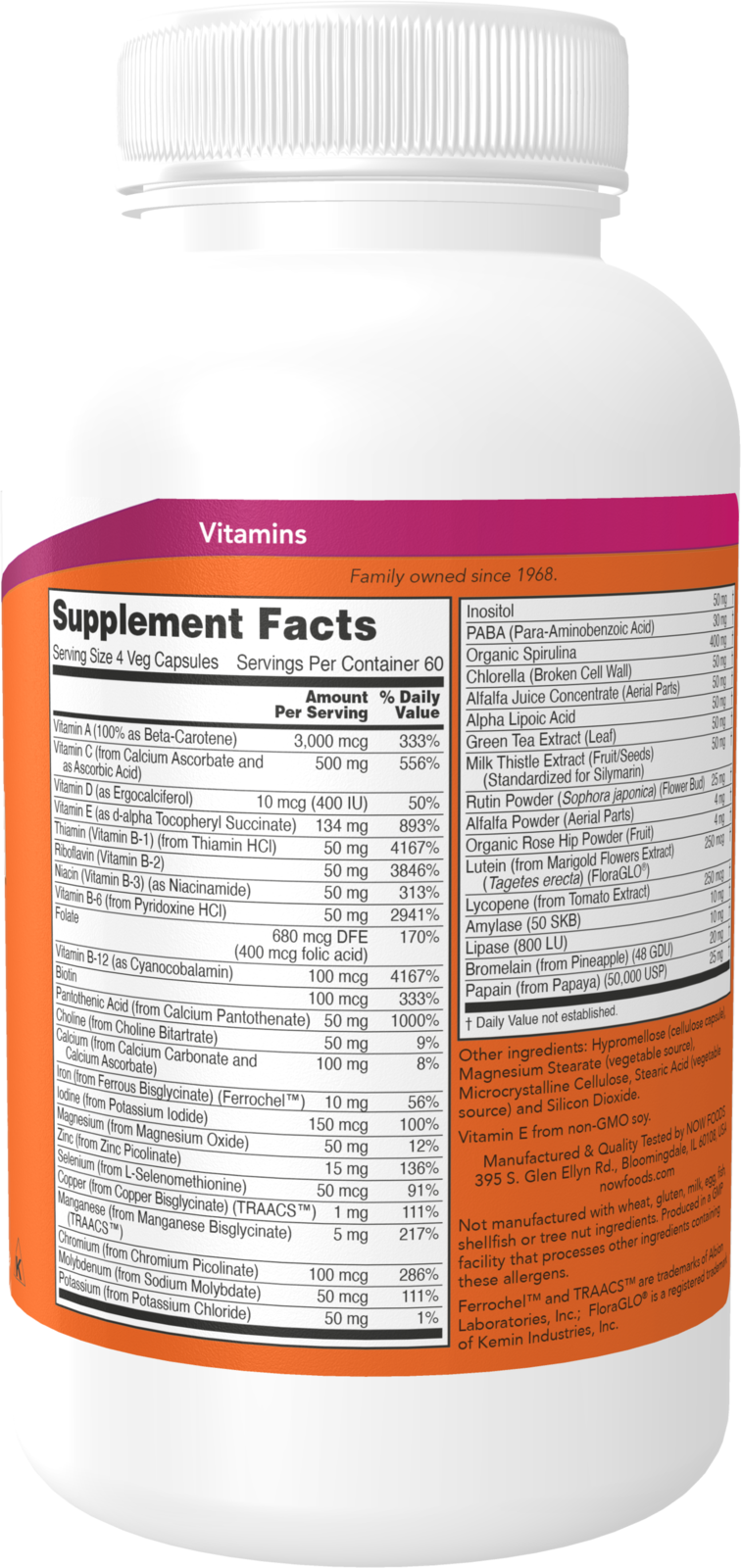 NOW Supplements, Special Two with Green Superfoods & Herbs, 240 Veg Caps