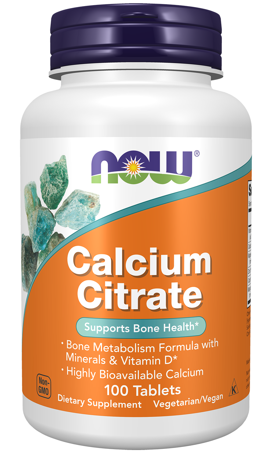 NOW Supplements, Calcium Citrate with Vit D, Magnesium, Zinc, 100 Tabs