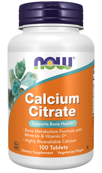 NOW Supplements, Calcium Citrate with Vit D, Magnesium, Zinc, 100 Tabs