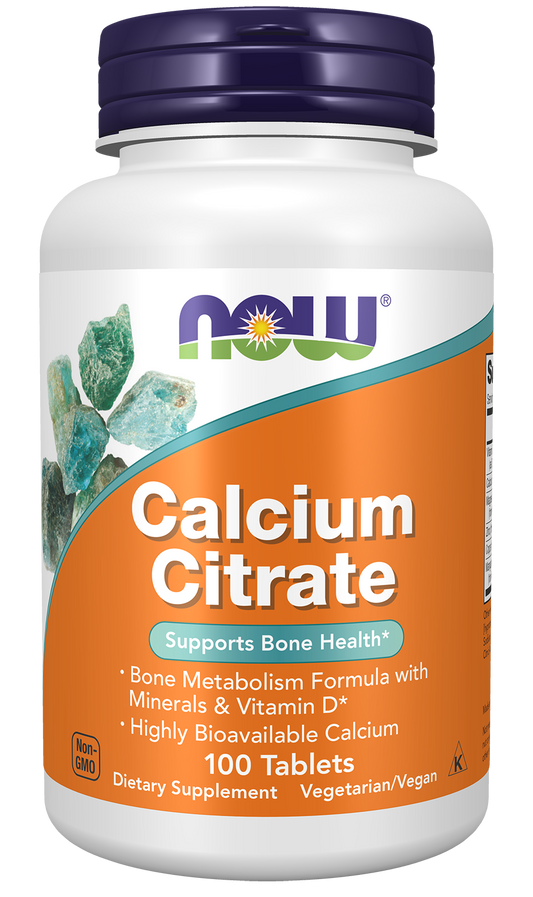 NOW Supplements, Calcium Citrate with Vit D, Magnesium, Zinc, 100 Tabs