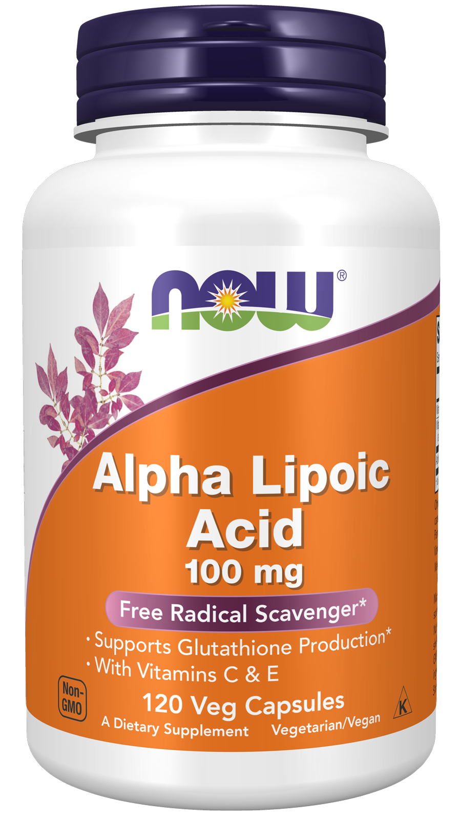 NOW Supplements, Alpha Lipoic Acid 100 mg with Vitamins C & E, 120 Veg Caps