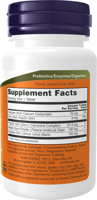 NOW Supplements, Ulcetrol™, Digestive Health*, With PepZin GI® & Mastic Gum, Supports Gastric Health*, 60 Tablets
