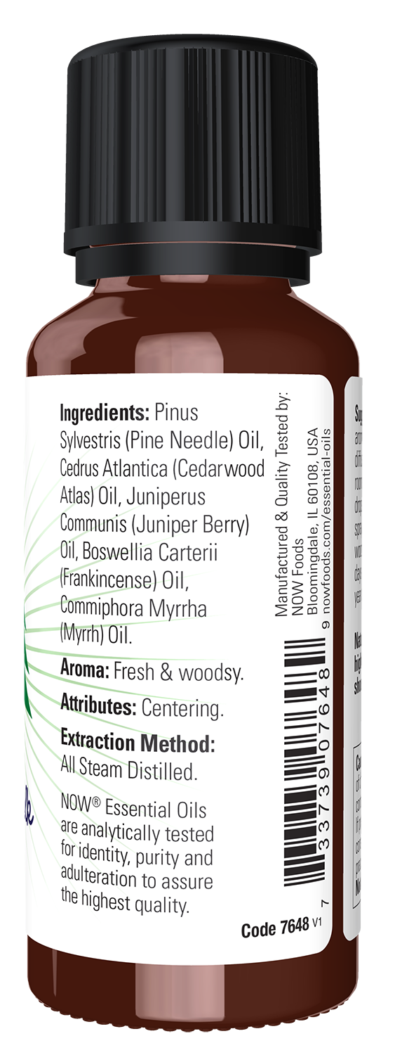 NOW Essential Oils, Woodland Walk Oil Blend, Steam Distilled, 1 fl. oz
