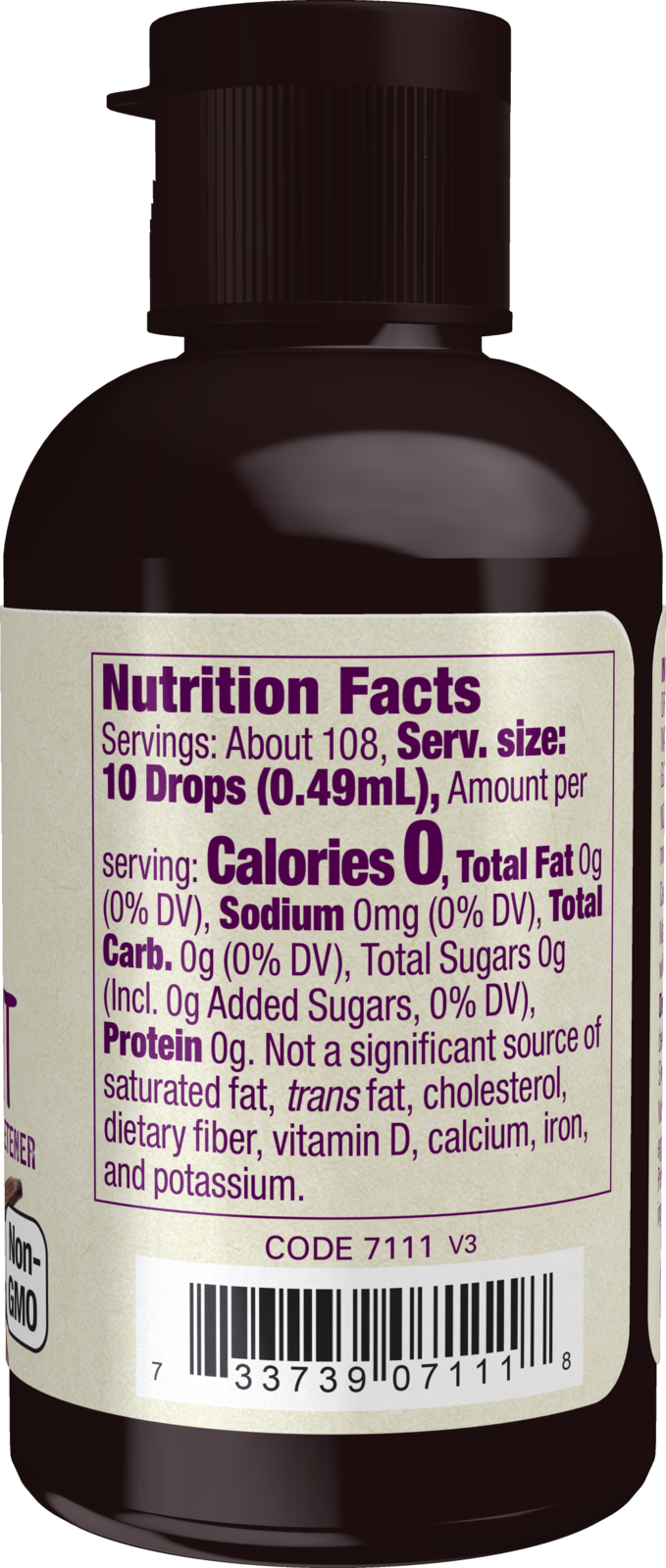 NOW Foods, Organic Liquid Monk Fruit, Vanilla, Zero-Calorie, 1.8  fl. oz