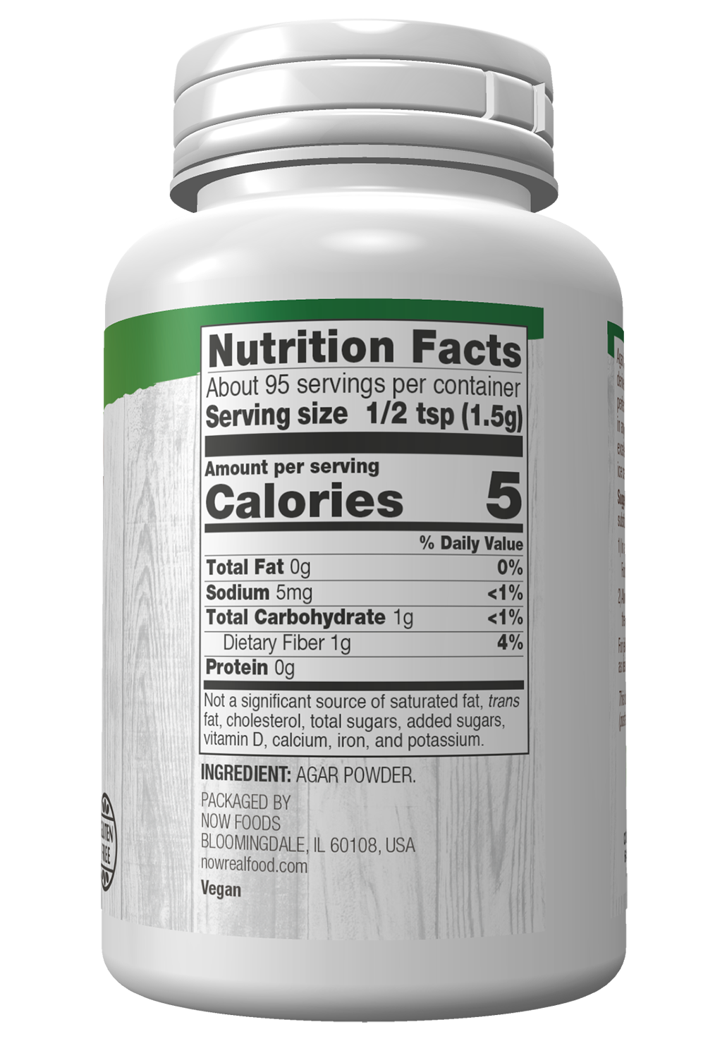 NOW Foods, Agar Powder, Vegan Substitute for Gelatin, 5 oz
