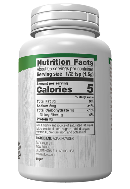 NOW Foods, Agar Powder, Vegan Substitute for Gelatin, 5 oz
