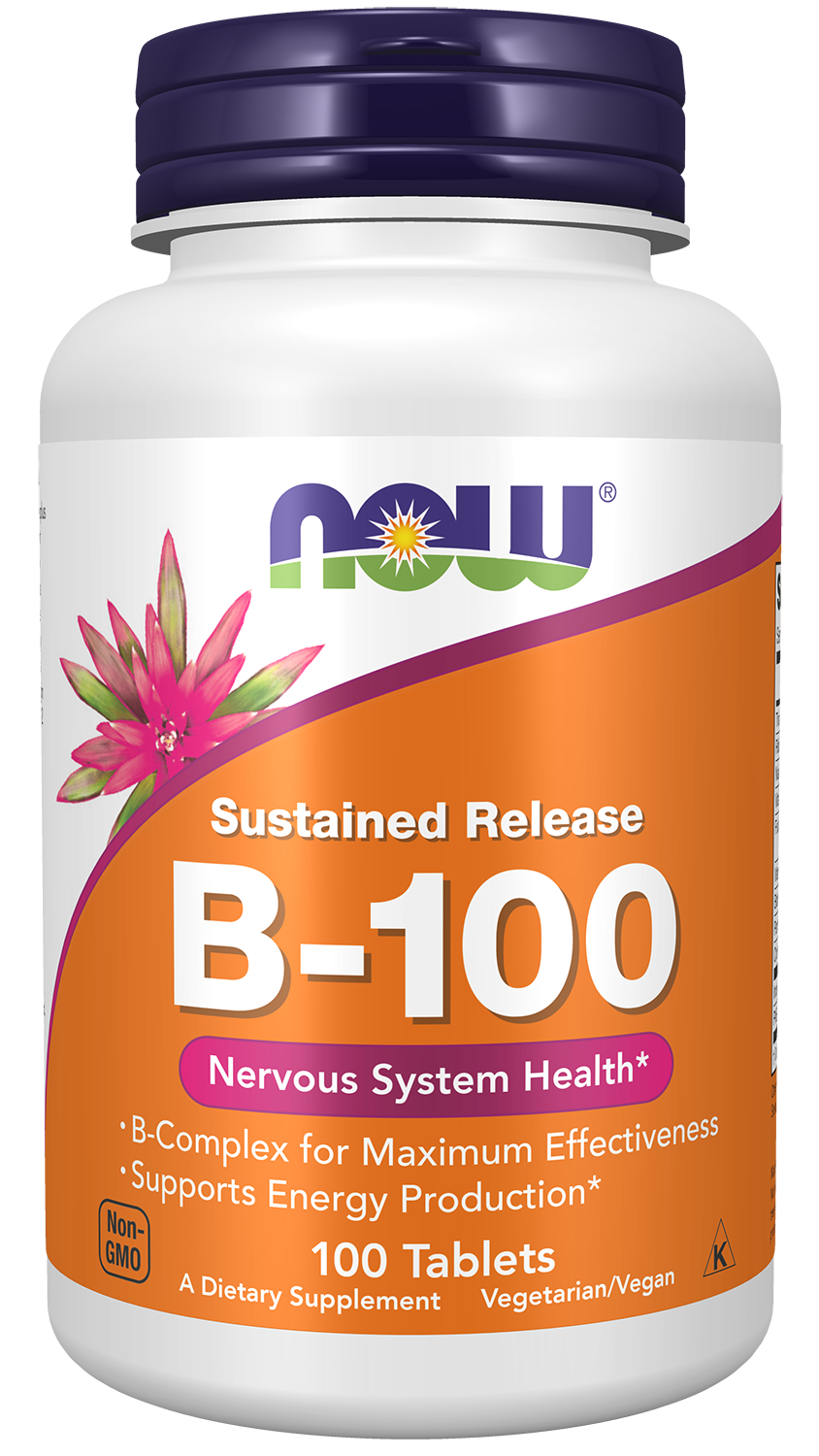NOW Supplements, Vitamin B-100, Sustained Release, 100 Tabs