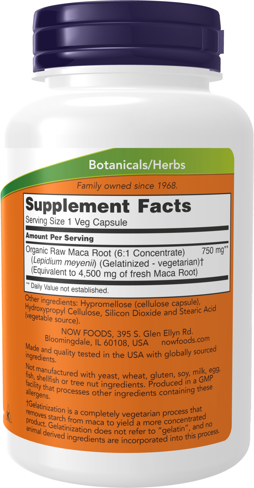 NOW Supplements, Maca 750 mg Raw, Reproductive Health*, 90 Veg Caps