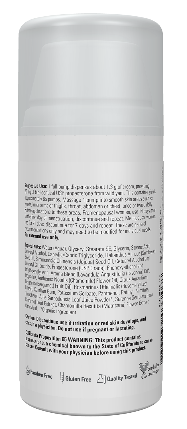 NOW Solutions, Progesterone, Skin Cream with Lavender, 3 oz