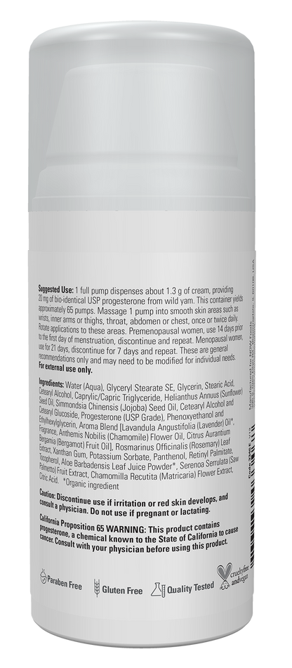 NOW Solutions, Progesterone, Skin Cream with Lavender, 3 oz