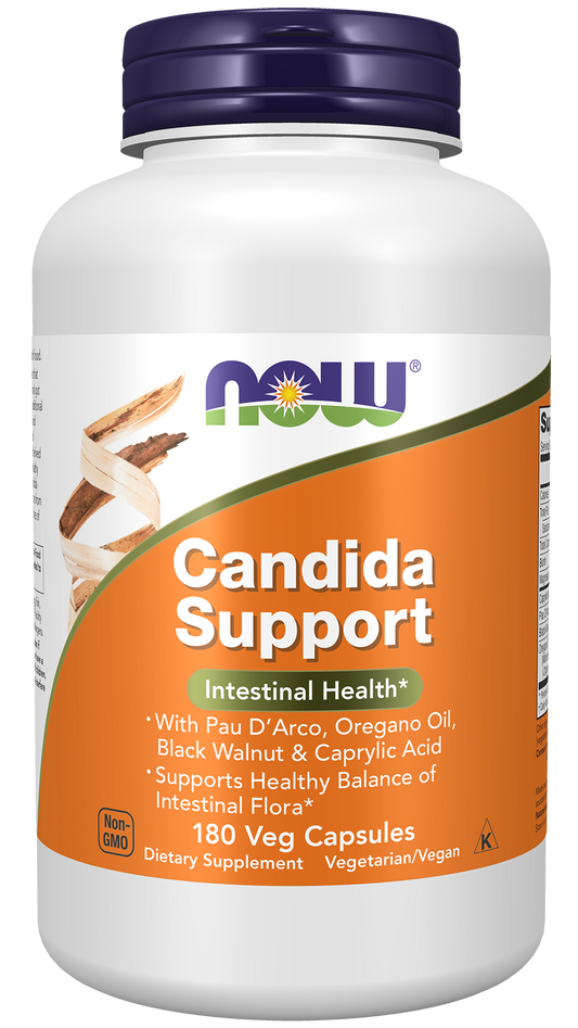 NOW Supplements, Candida Support with Pau D'Arco, Oregano Oil, 180 Veg Caps