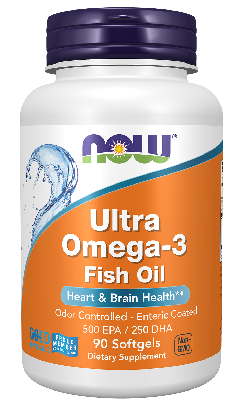 NOW Supplements, Ultra Omega-3 Molecularly Distilled, 90 Softgels