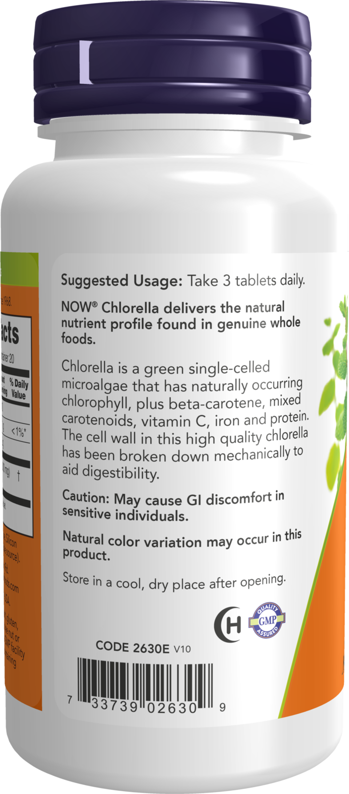 NOW Supplements, Chlorella 1,000 mg, Super Green, 60 Tabs