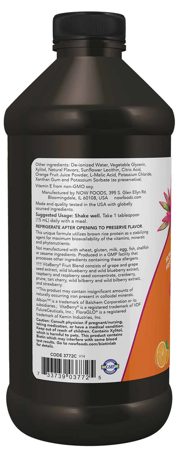 NOW Supplements, Liquid Multi, Tropical Orange Flavor, 16 oz