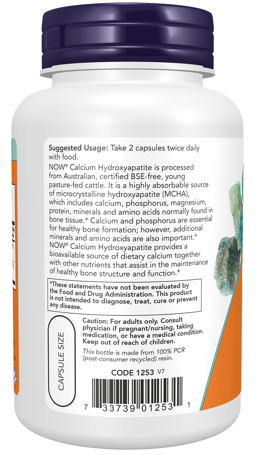 NOW Supplements, Calcium Hydroxyapatite, Supports Bone Health*, 120 Caps