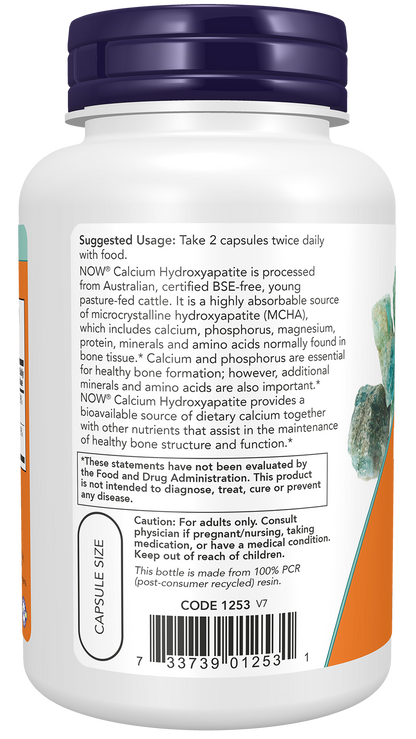 NOW Supplements, Calcium Hydroxyapatite, Supports Bone Health*, 120 Caps