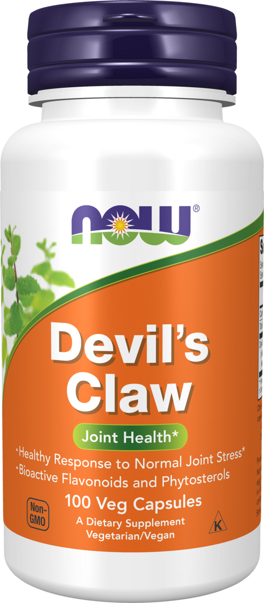 NOW Supplements, Devil's Claw with Bioactive Flavonoids and Phytosterols, 100 Veg Capsules