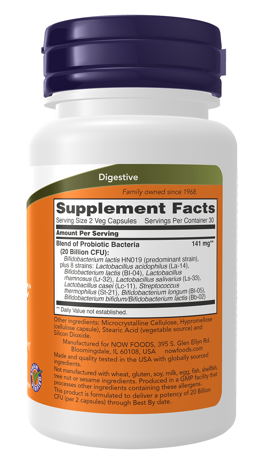 NOW Supplements, Clinical GI Probiotic™, 50+, Gluten Free, 60 Veg Caps
