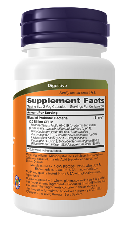 NOW Supplements, Clinical GI Probiotic™, 50+, Gluten Free, 60 Veg Caps
