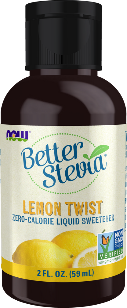 NOW  BetterStevia® Lemon Twist Zero-Calorie Liquid Sweetener, 2 fl. oz.