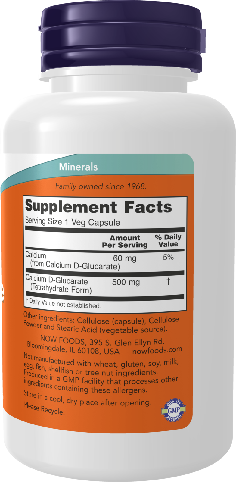 NOW Supplements, Calcium D-Glucarate 500 mg, Detox Support*, 90 Veg Caps