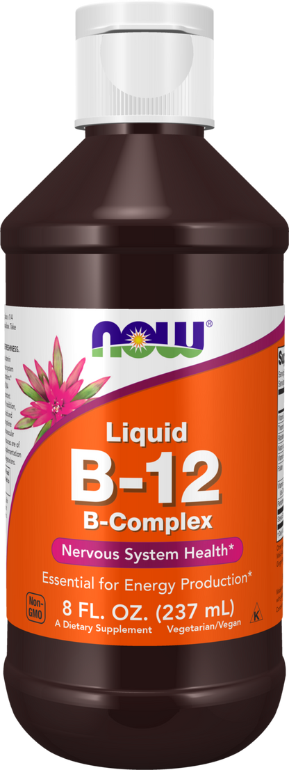 NOW Supplements, Vitamin B-12 Complex Liquid, Energy Production*, 8 oz