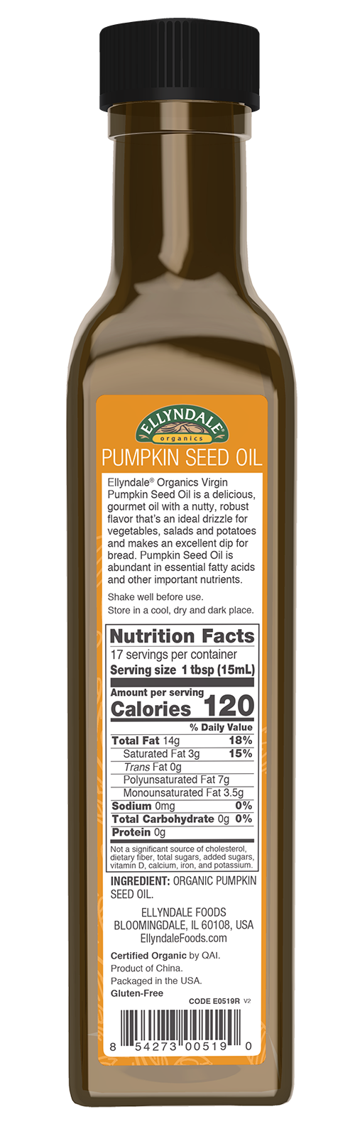 NOW Foods, Organic Virgin Pumpkin Seed Oil, Cold-Pressed, 8.45 fl. oz