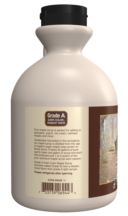 NOW Foods, Certified Organic Maple Syrup, Grade A Dark Color, 32 fl. oz
