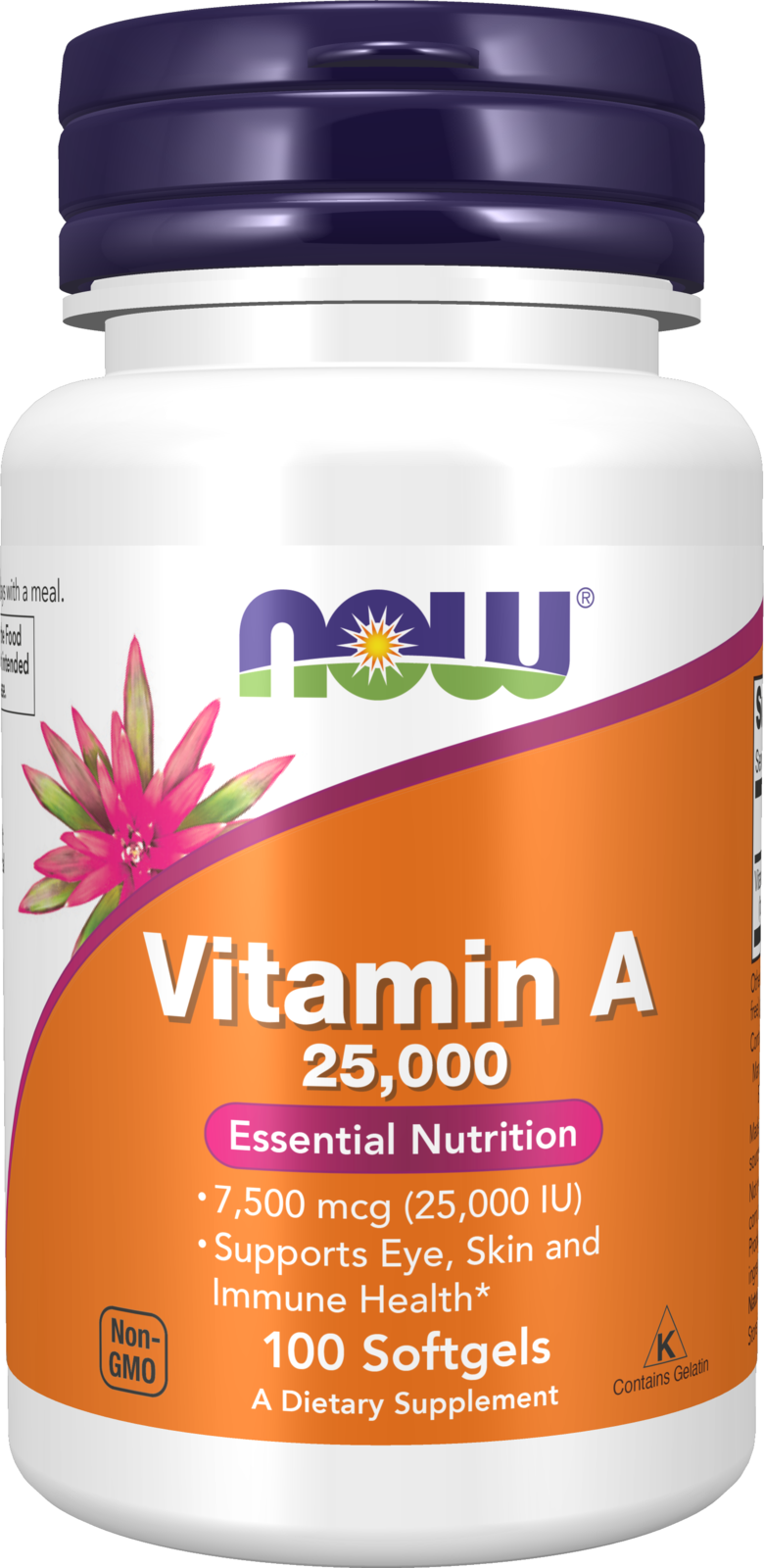 NOW Supplements, Vitamin A (Fish Liver Oil) 25,000 IU, 100 Softgels