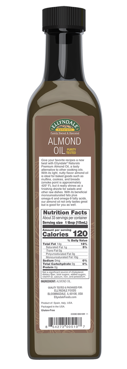 NOW Foods, Almond Oil, Light Nutty Flavor, Expeller Pressed, 16.9 fl. oz