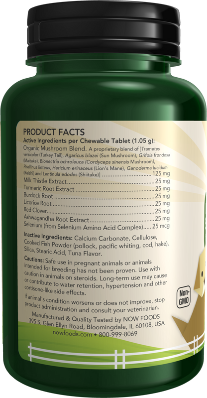 NOW Pet Health, Immune Support Supplement, Cats & Dogs, 90 Chewable Tablets