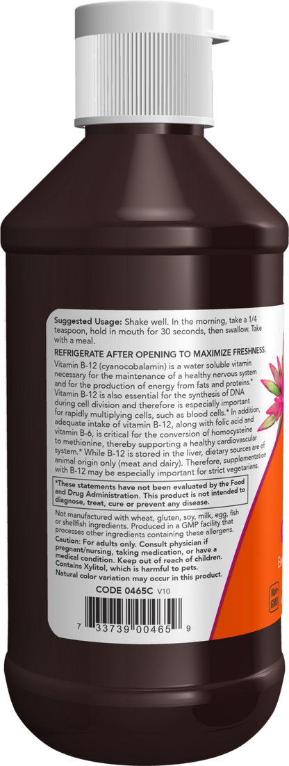 NOW Supplements, Vitamin B-12 Complex Liquid, Energy Production*, 8 oz