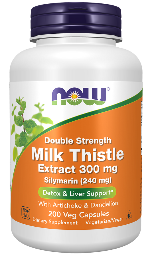 NOW Supplements, Milk Thistle Extract 300 mg, Silymarin, 200 Veg Caps