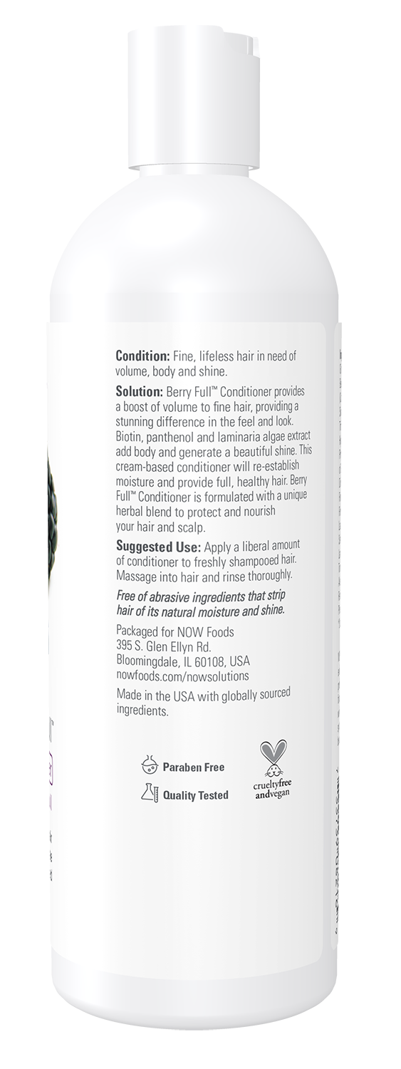 NOW Solutions, Berry Full™ Conditioner, Volume for Fine Hair, 16 fl. oz