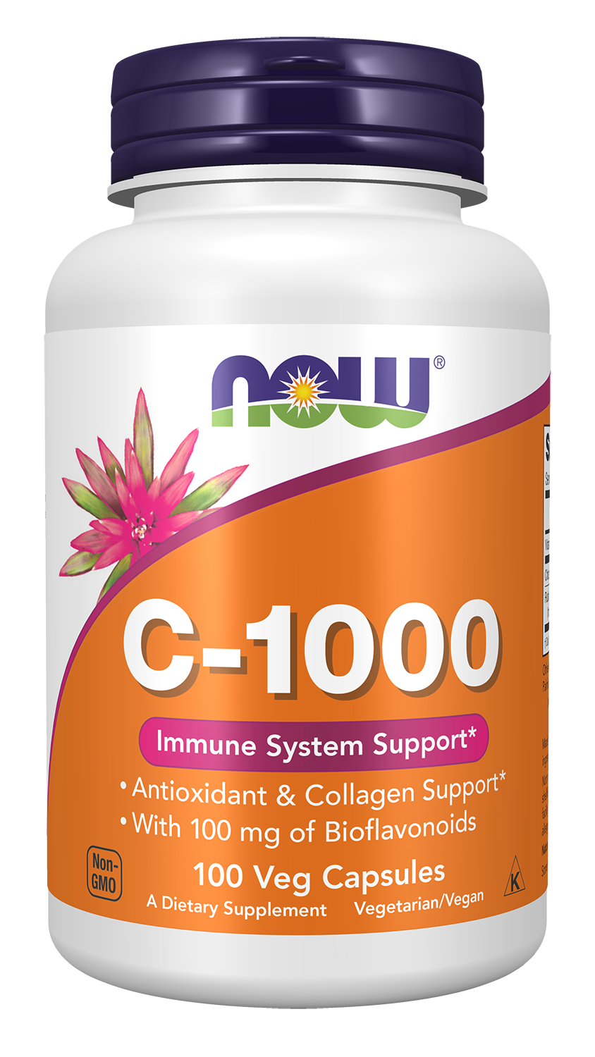 NOW Supplements, Vitamin C-1,000 with 100 mg of Bioflavonoids, 100 Veg Caps