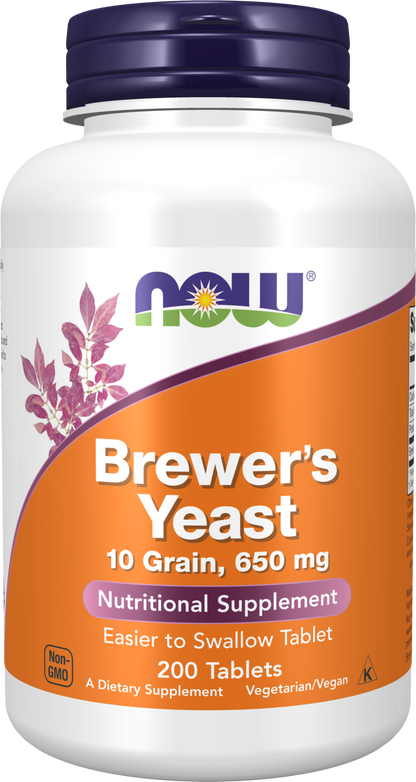 NOW Supplements, Brewer's Yeast 650 mg, 200 Tabs