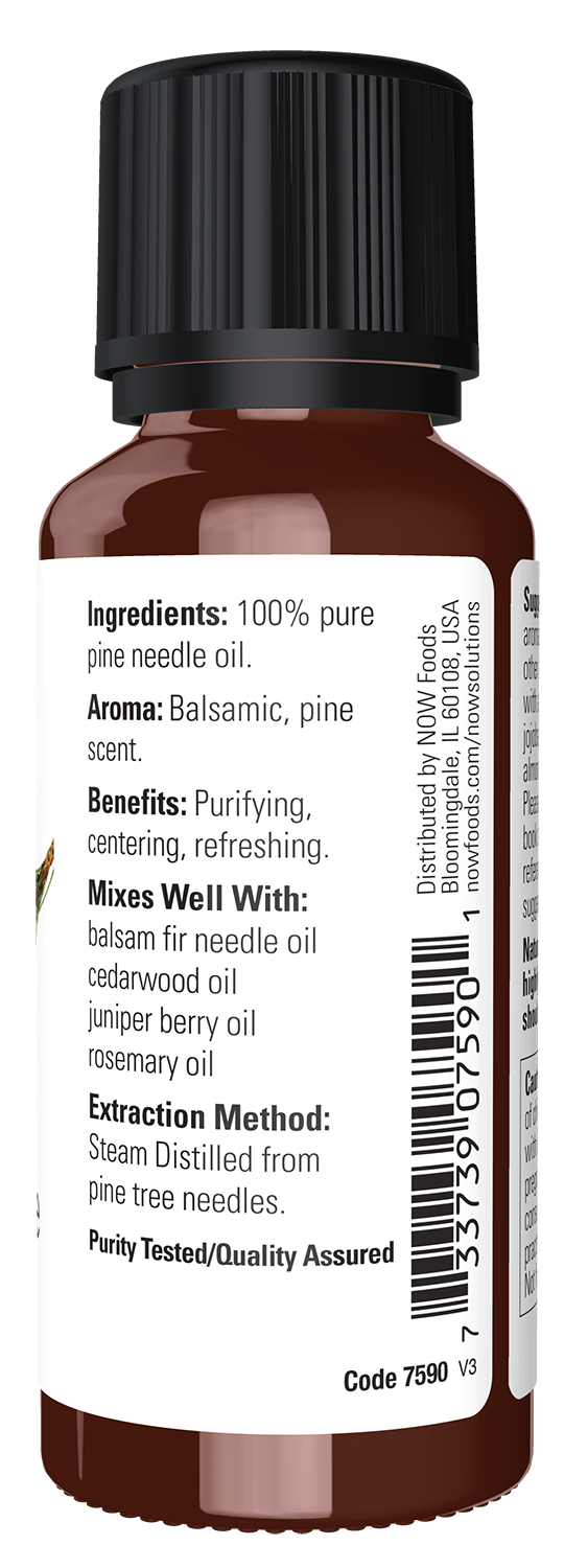 NOW Essential Oils, Pine Needle Oil, Steam Distilled, Undiluted, 1 fl. oz