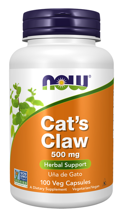 NOW Supplements, Cat's Claw  500 mg,Herbal Supplement, 100 Veg Caps