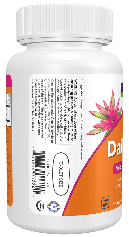 NOW Supplements, Daily Vits™, One Tablet Daily, 100 Tabs