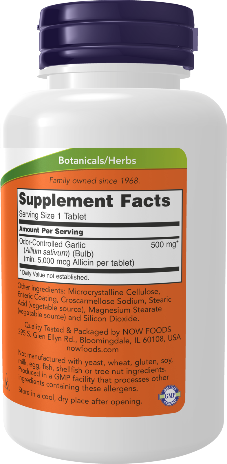 NOW Supplements, Garlic 5,000, Enteric Coated, Odor Controlled, 90 Tabs