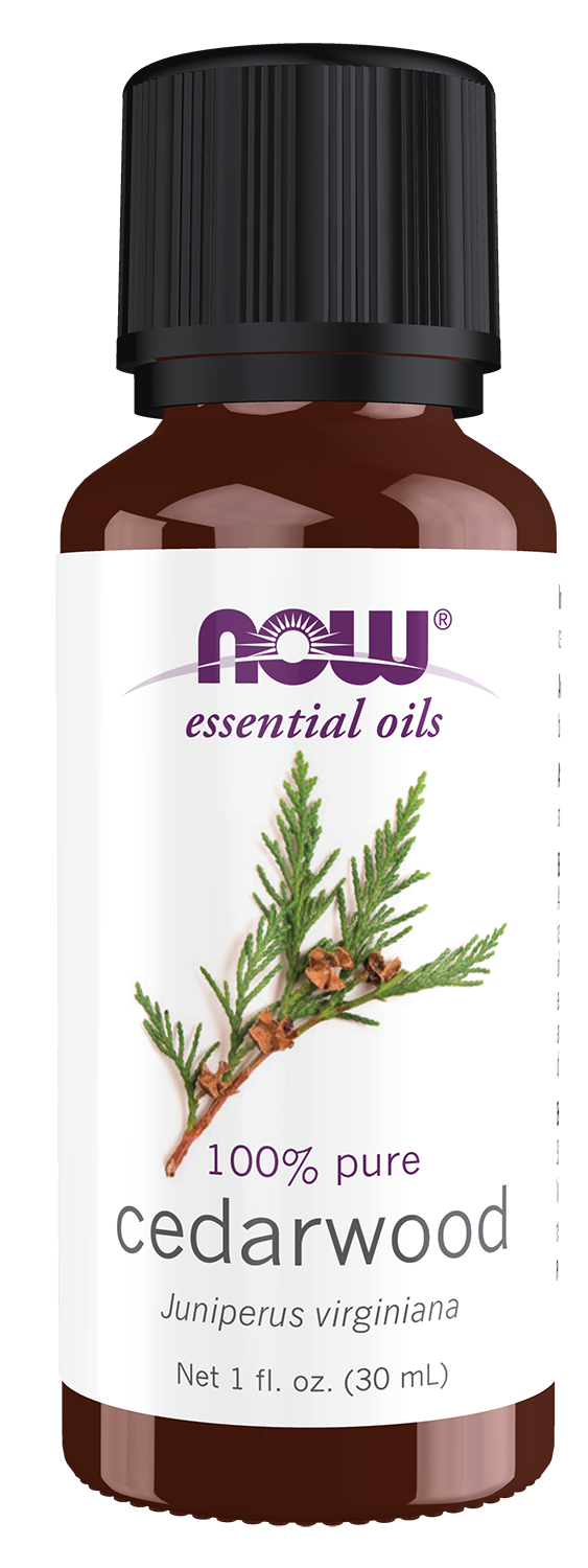 NOW Essential Oils, Cedarwood Oil, Undiluted, Steam Distilled, 1 fl. oz