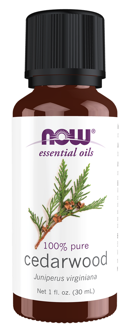 NOW Essential Oils, Cedarwood Oil, Undiluted, Steam Distilled, 1 fl. oz