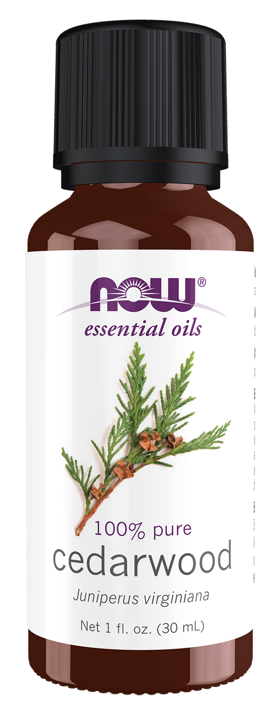 NOW Essential Oils, Cedarwood Oil, Undiluted, Steam Distilled, 1 fl. oz