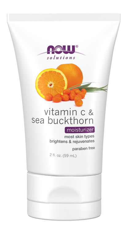 NOW Solutions, Vitamin C and Sea Buckthorn Moisturizer, Brightens, 2 fl. oz